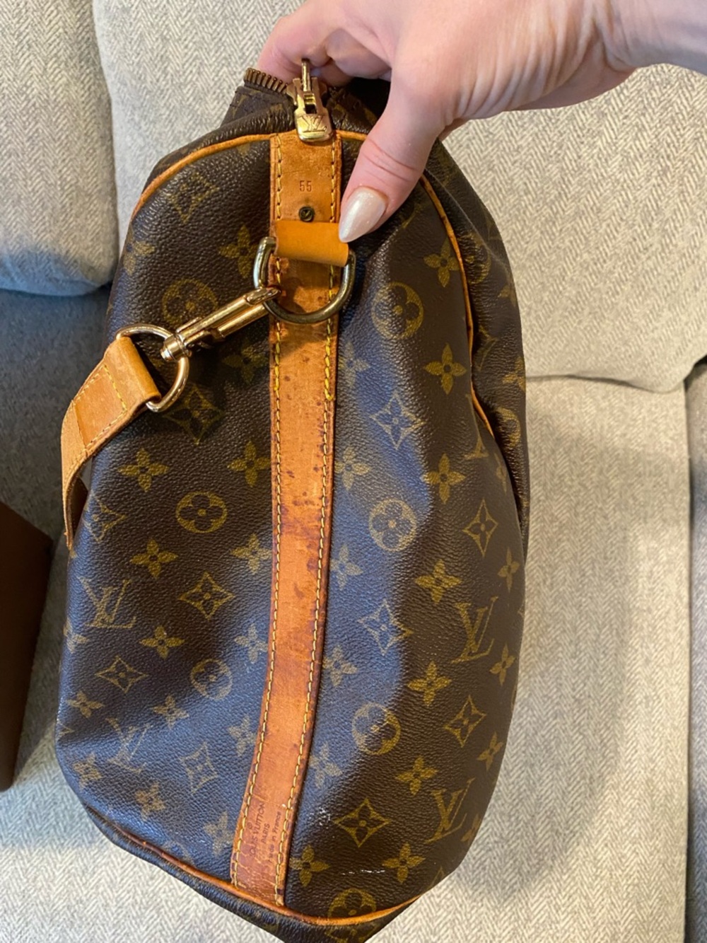 Louis Vuitton Monogram Canvas Keepall Duffel in Brown and Tan - Picture 11 of 11